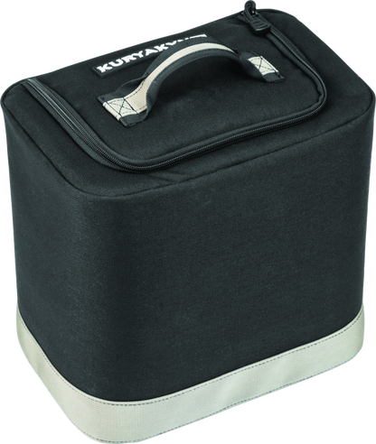 Kuryakyn Cooler for Seat Console, insulated leakproof beverage carrier for hot and cold drinks, model 5134.