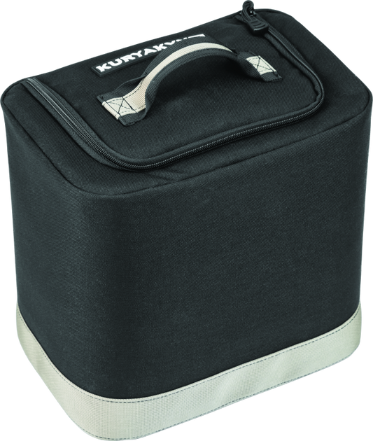 Kuryakyn Cooler for Seat Console, insulated leakproof beverage carrier for hot and cold drinks, model 5134.