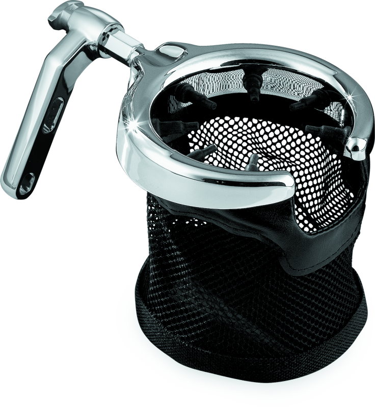 Kuryakyn, Kuryakyn Drink Holder Mesh Basket with Perch Mount for Honda VTX1800 Series