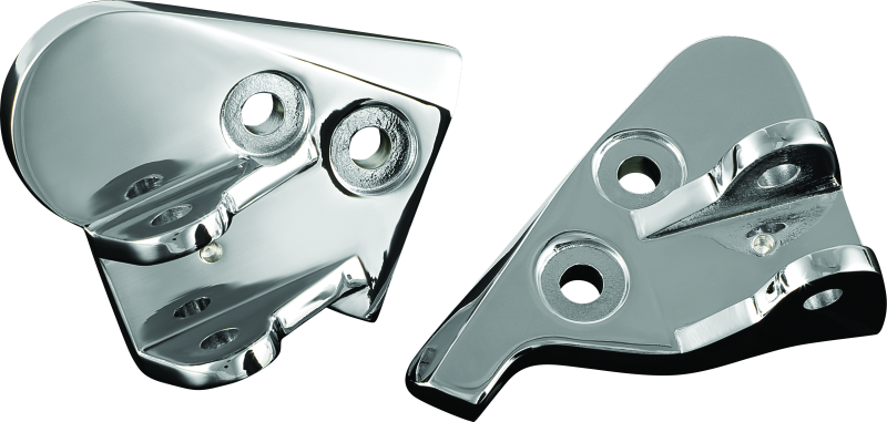 Kuryakyn driver peg mounts in chrome for Honda Gold Wing GL1800 and F6B motorbikes, part 4544, showing mounting hardware.