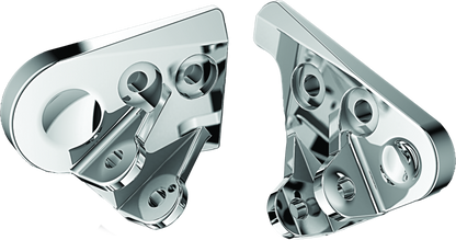 Kuryakyn chrome driver peg mounts for Honda Gold Wing GL1800 and F6B motorcycle, showing the sturdy mount with chrome finish.