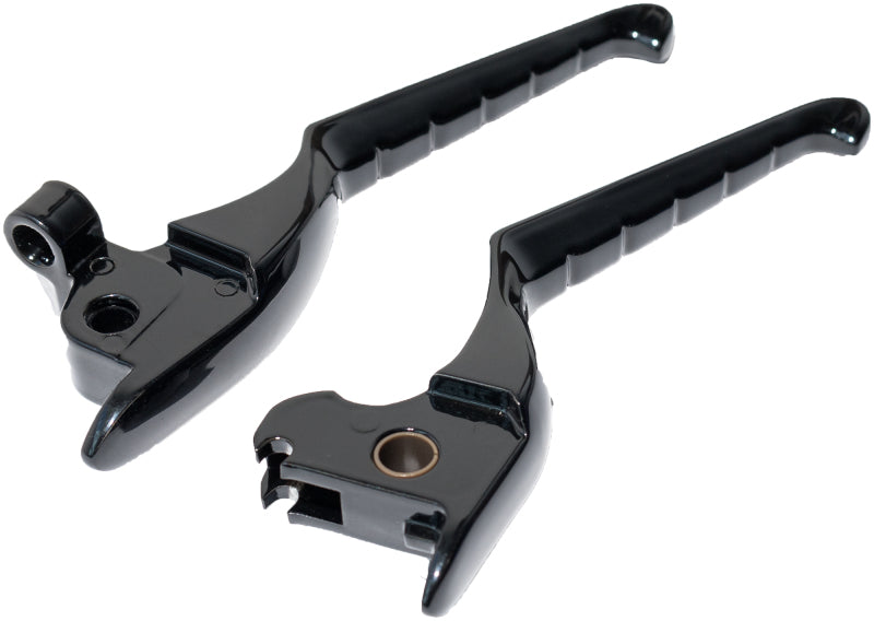Kuryakyn Enygma Levers for 2014-2016 Harley-Davidson Touring in gloss black, premium motorcycle control upgrade with ergonomic design
