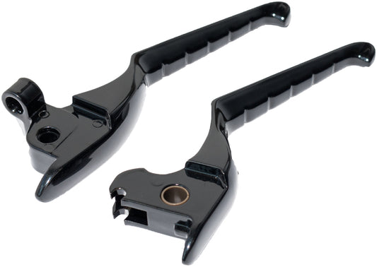 Kuryakyn Enygma Levers for 2014-2016 Harley-Davidson Touring in gloss black, premium motorcycle control upgrade with ergonomic design
