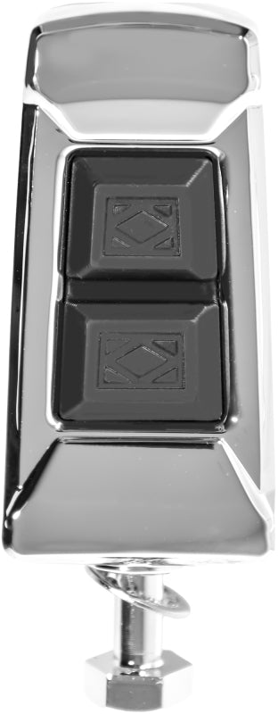 Chrome Kuryakyn Enygma shift peg for powersports vehicles, showcasing a sleek, durable design with a chrome finish.