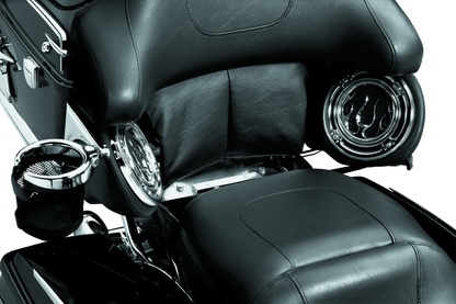Kuryakyn Tour-Pak Relocator Filler Pad for Harley Davidson Touring 1997–2013, enhances passenger comfort and seamless look.
