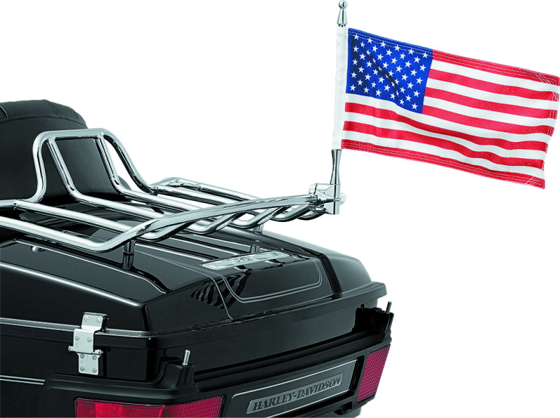 Kuryakyn, Kuryakyn Flag with Universal 1/2 Inch Vertical Mount Chrome – Secure Flag Mounting for Powersports Equipment