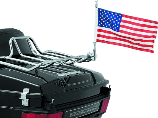 Kuryakyn, Kuryakyn Flag with Universal 1/2 Inch Vertical Mount Chrome – Secure Flag Mounting for Powersports Equipment