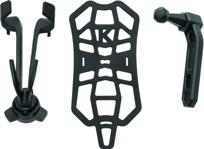 Kuryakyn Free-Flex device holder perch mount for powersports vehicles, showing the adjustable mount with device secured.