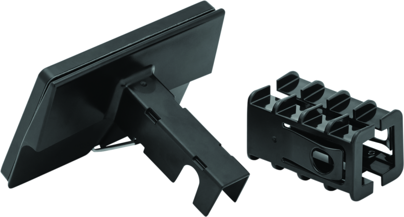 Black Kuryakyn Freedom Flag LED Hitch Cover for 1-1/4 and 2-inch receiver hitches, with LED lighting and patriotic design.