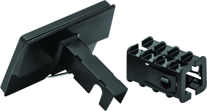 Black Kuryakyn Freedom Flag LED Hitch Cover for 1-1/4 and 2-inch receiver hitches, with LED lighting and patriotic design.