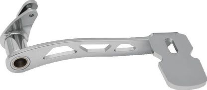 Kuryakyn Girder extended chrome brake pedal for Harley Davidson 2014-2015 models without fairing lowers, featuring a sleek, low profile design.