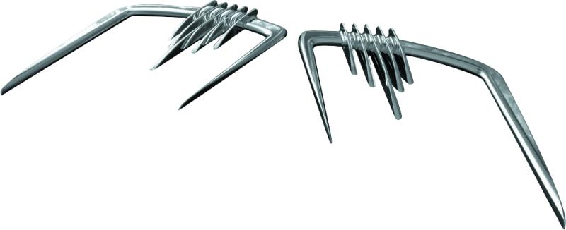 Chrome glove box accents for Harley Davidson Road Glide by Kuryakyn with ergonomic finger catch, enhancing bike's style and functionality.