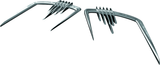 Chrome glove box accents for Harley Davidson Road Glide by Kuryakyn with ergonomic finger catch, enhancing bike's style and functionality.