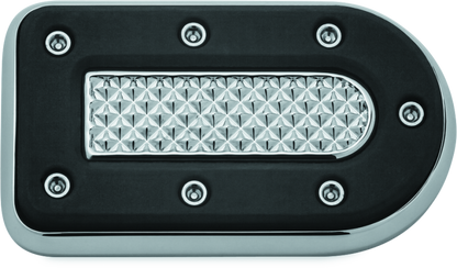 Kuryakyn Heavy Industry Brake Pedal for Harley FX models, durable metal foot pedal part 7037 on a motorcycle.