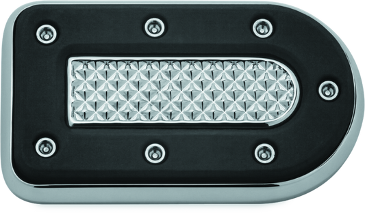 Kuryakyn Heavy Industry Brake Pedal for Harley FX models, durable metal foot pedal part 7037 on a motorcycle.