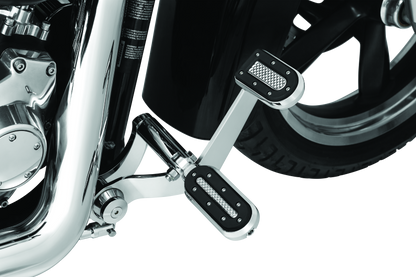 Kuryakyn Heavy Industry Brake Pedal for Harley FX models, steel motorcycle foot pedal with textured surface for enhanced grip