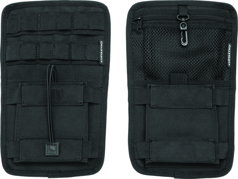 Kuryakyn Internal Saddlebag Organizer for powersports vehicles showing a durable plastic insert with compartments inside a saddlebag.