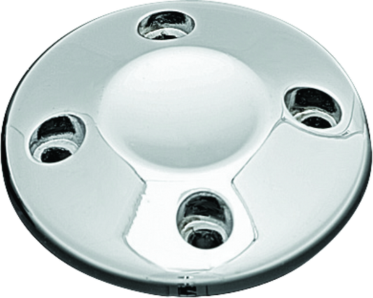 Chrome Kuryakyn ISO Grip End Cap Pair for powersports vehicles, designed for comfortable grip and stylish motorcycle handlebar accessories.