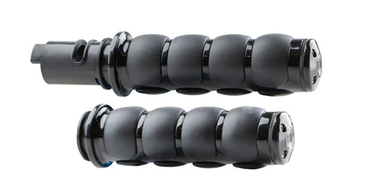 Kuryakyn ISO Grips Throttle-By-Wire Black for powersports bikes, comfortable non-slip handlebar grips with ergonomic design.