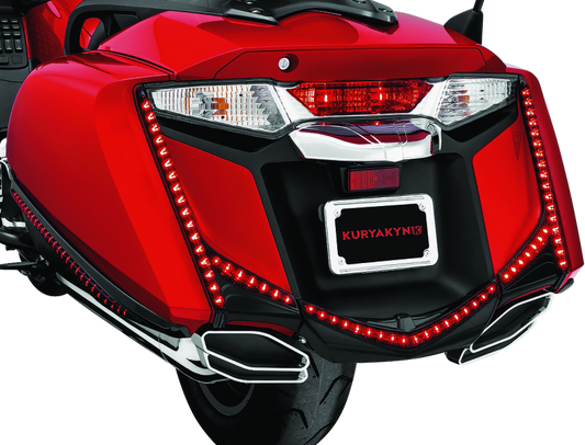 Kuryakyn, Kuryakyn L.E.D. Vertical Rear Light Strips for 2013-2017 Honda GL1800B Gold Wing F6B with Gloss Black Smoke Lens