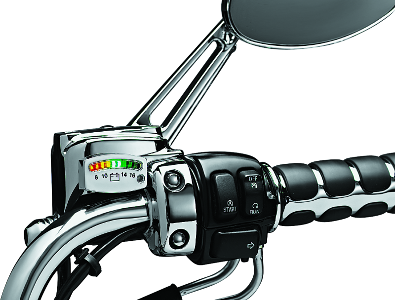 Kuryakyn, Kuryakyn LED Battery Gauge Universal Chrome Part 4219 for Powersports Vehicles