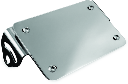 Chrome Kuryakyn license plate turn signal and marker light mount for motorcycles, designed for secure and stylish installation.