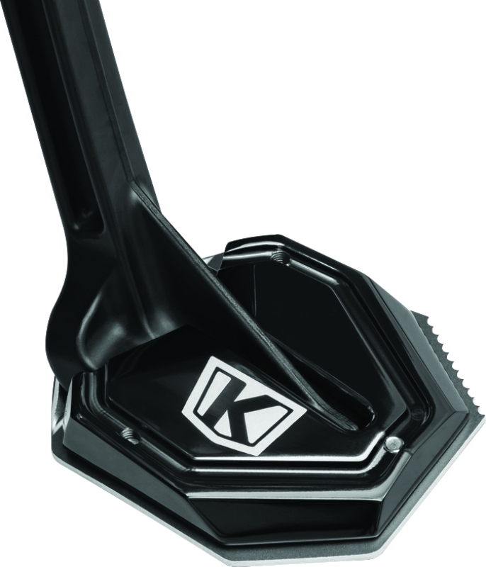 Kuryakyn Lodestar Kickstand Shoe for Honda Africa Twin motorcycle, providing enhanced stability and traction on the kickstand.