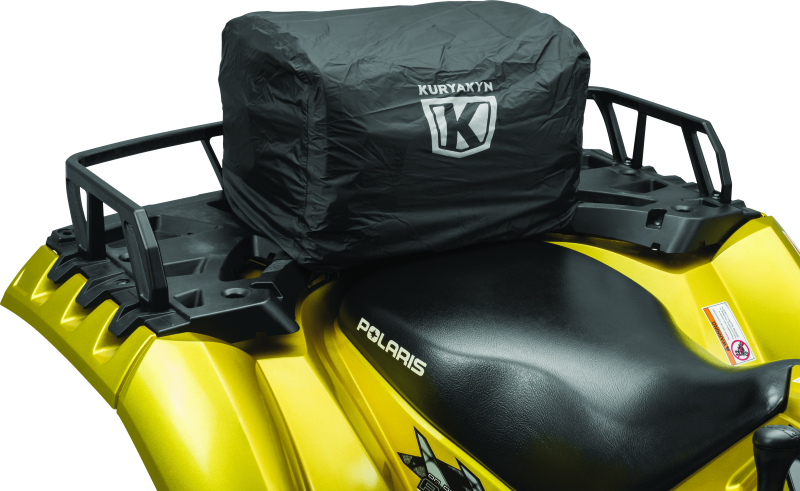 Kuryakyn Momentum Drifter Bag part #5283, versatile 42-liter luggage for powersports adventures, shown on a motorcycle.