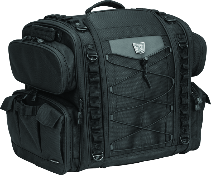 Kuryakyn Momentum Road Warrior Bag made of durable 1200 denier textile for versatile motorcycle storage solution.