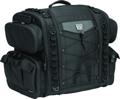 Kuryakyn Momentum Road Warrior Bag made of durable 1200 denier textile for versatile motorcycle storage solution.