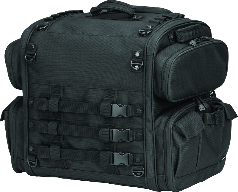 Kuryakyn Momentum Road Warrior Bag made of durable 1200 denier textile for versatile motorcycle storage.