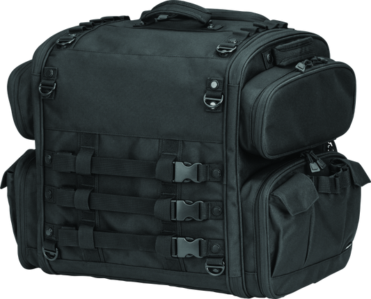 Kuryakyn Momentum Road Warrior Bag made of durable 1200 denier textile for versatile motorcycle storage.