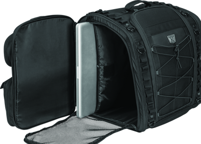 Kuryakyn Momentum Road Warrior Bag made of durable 1200 denier textile for versatile motorcycle storage.
