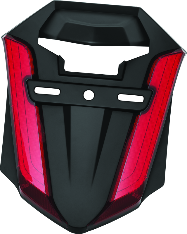 Kuryakyn Omni LED rear fender cover for Honda GL1800 Gold Wing 2018-2020 in satin black, showing the sleek motorcycle accessory.