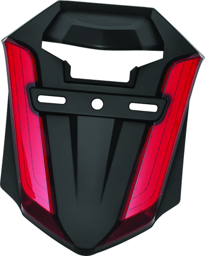 Kuryakyn Omni LED rear fender cover for Honda GL1800 Gold Wing 2018-2020 in satin black, showing the sleek motorcycle accessory.
