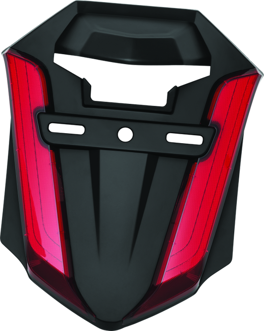 Kuryakyn Omni LED rear fender cover for Honda GL1800 Gold Wing 2018-2020 in satin black, showing the sleek motorcycle accessory.