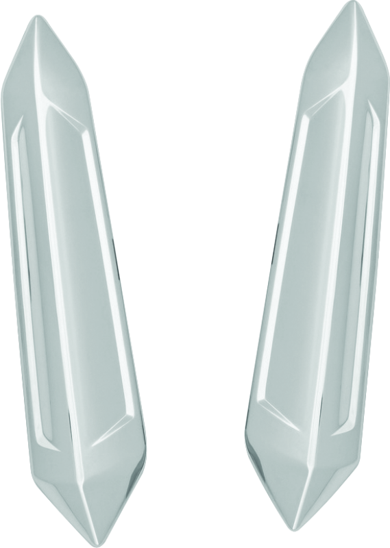 Kuryakyn Omni Windshield Trim for Honda GL1800 in chrome, showcasing sleek motorcycle windshield accessory with polished finish.