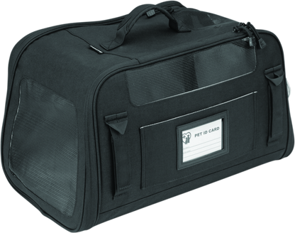 Kuryakyn Pet Palace Flyweight Carrier for travel and powersports, showing the lightweight pet carrier with mesh sides and zipper opening.