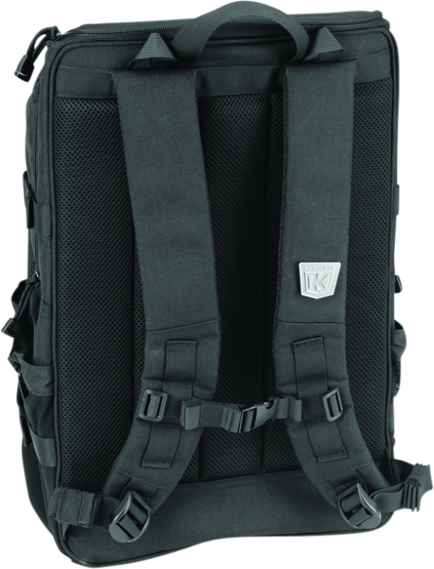 Kuryakyn Pet Palace Ruff-Pack durable backpack pet carrier for small dogs up to 15 lbs, featuring breathable mesh and sturdy design.