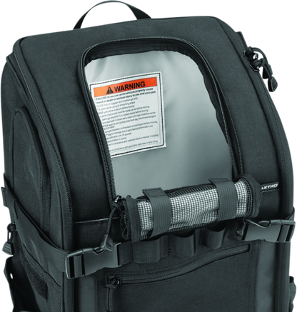 Kuryakyn Pet Palace Ruff-Pack durable backpack pet carrier with mesh windows, suitable for pets up to 15 lbs.