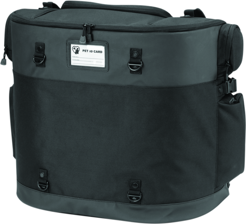 Kuryakyn Pet Palace Titan motorcycle dog and cat carrier crate with weather resistance and heat reduction features.