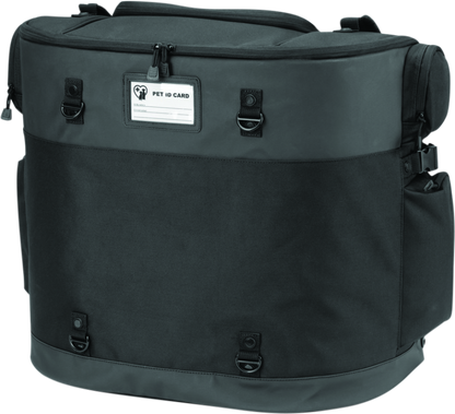 Kuryakyn Pet Palace Titan motorcycle dog and cat carrier crate with weather resistance and heat reduction features.