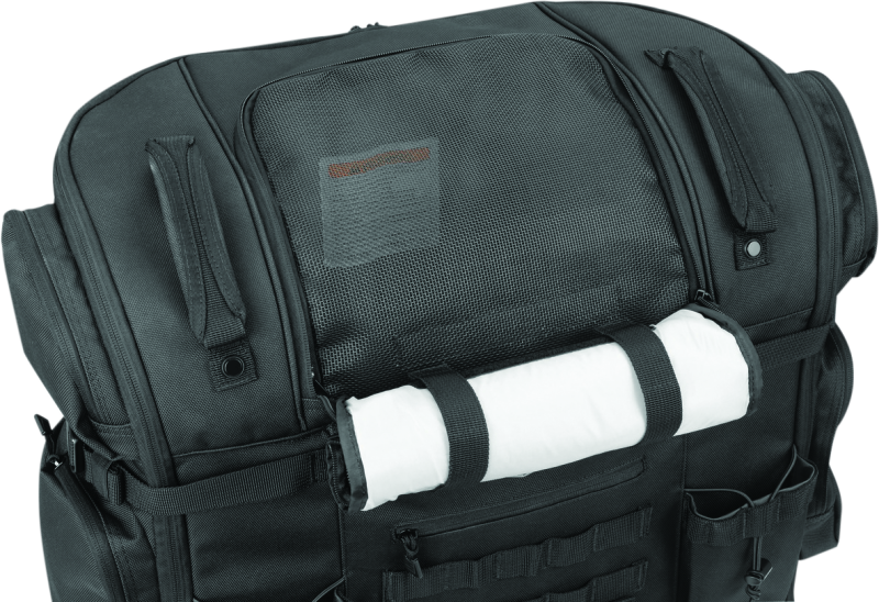 Kuryakyn Pet Palace Titan motorcycle dog and cat carrier crate with weather resistance and heat reduction features.