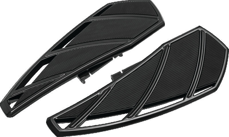 Kuryakyn Phantom Floorboards for Harley-Davidson in black, featuring textured surface and mounting hardware, part number 5795.