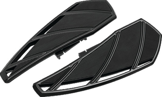 Kuryakyn Phantom Floorboards for Harley-Davidson in black, featuring textured surface and mounting hardware, part number 5795.