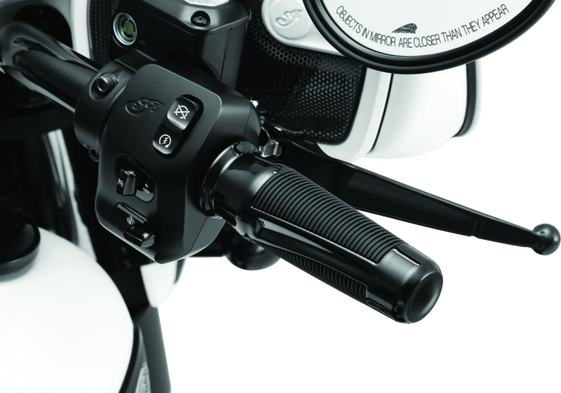 Kuryakyn Phantom grips for Indian motorcycles in black, part #5787, featuring sleek, ergonomic handlebar grips with stylish design.
