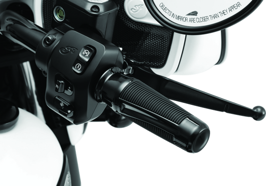 Kuryakyn Phantom grips for Indian motorcycles in black, part #5787, featuring sleek, ergonomic handlebar grips with stylish design.