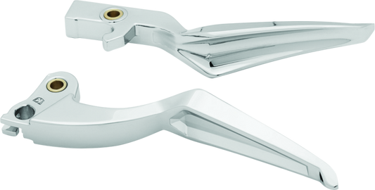 Kuryakyn Phantom Levers for Indian Big Twins in chrome, showing the sleek design and detailed finish of the motorcycle clutch and brake levers.