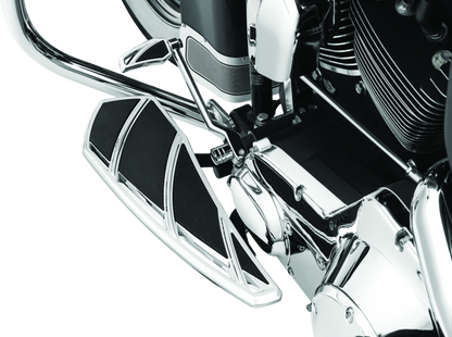 Kuryakyn Phantom Shift Peg in chrome with modern angular design and durable aluminum construction for motorcycle riding.
