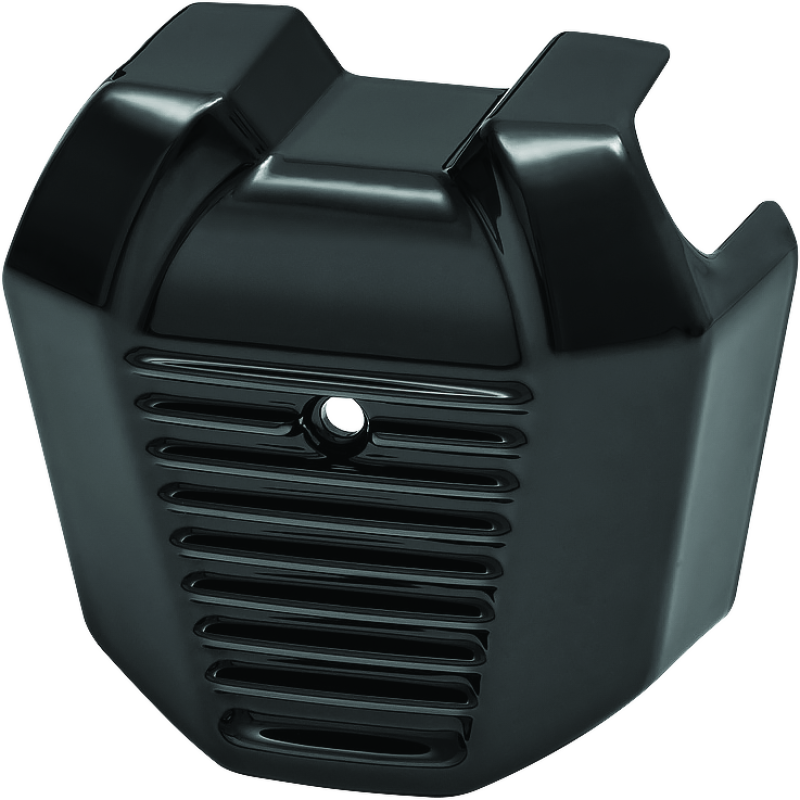 Kuryakyn Precision Coil Cover in black for Harley-Davidson Softail models 2018-2025, close-up of the motorcycle coil cover.
